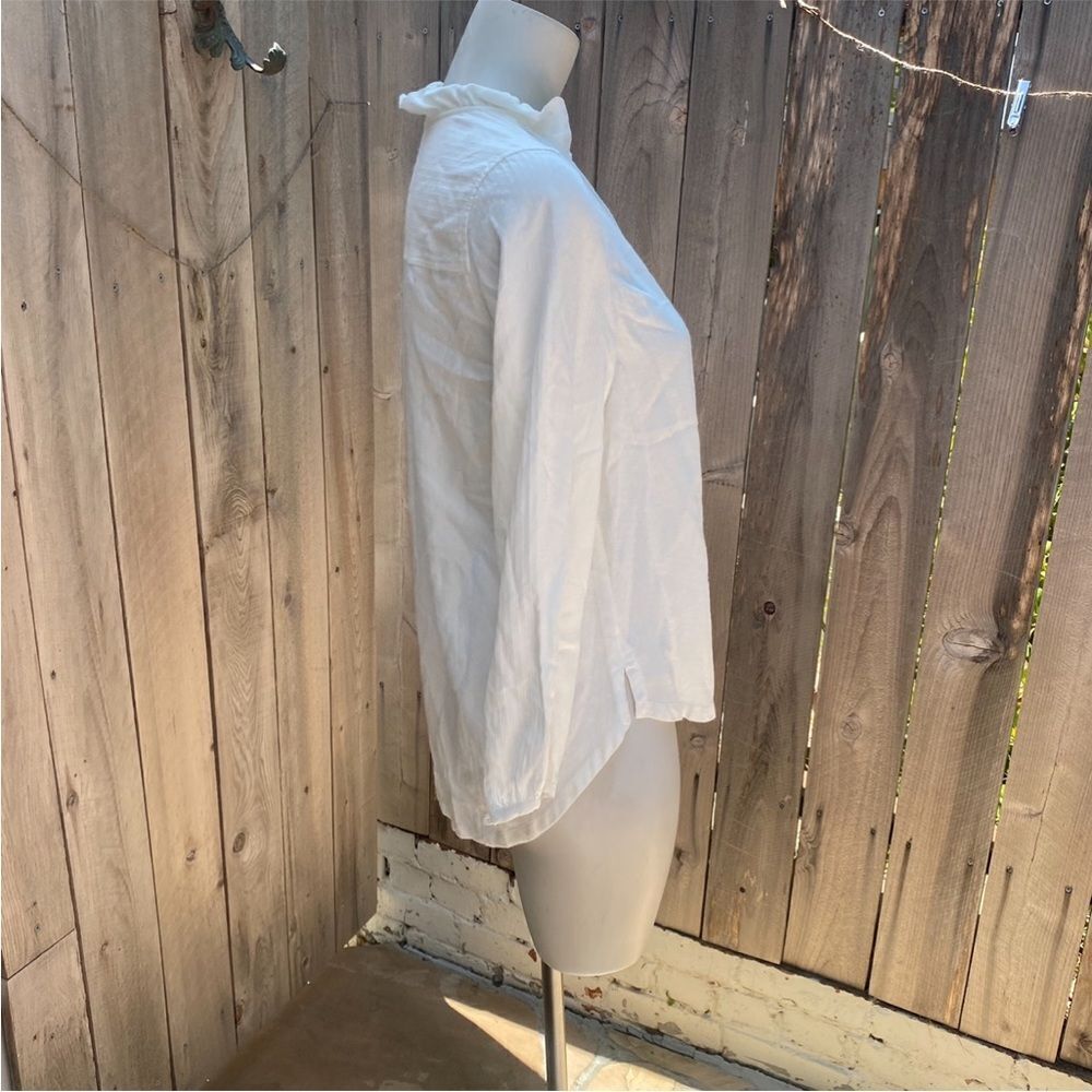 Ayr Button Down Blouse In White Xs - image 8